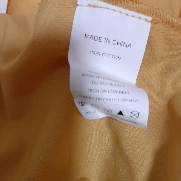 NWT Simplee Dark Yellow 100% Cotton Puff Cap Sleeve Sundress Size S - Picture 5 of 5